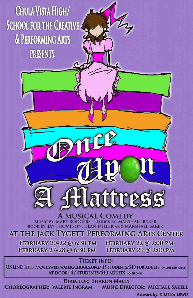 Ximena Lewis Poster Design Once Upon a Mattress - A Musical Comedy
